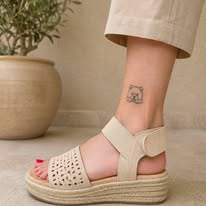 cuña beige