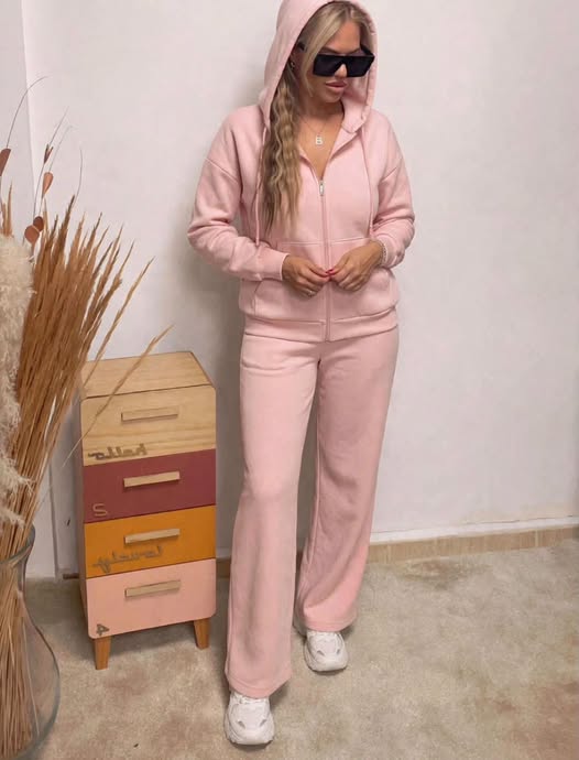 conjunto rosa capucha