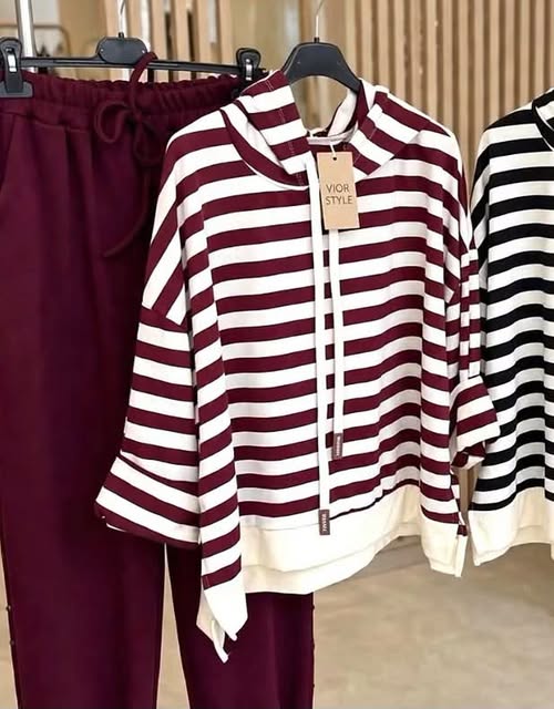 Sudadera RAYAS BURDEOS
