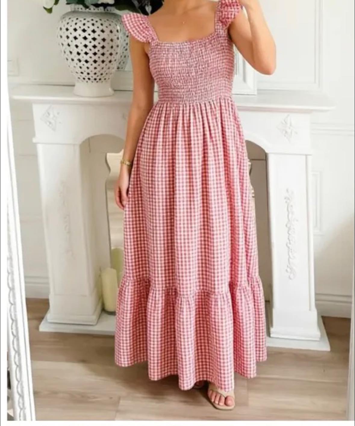Vestido vichy rojo