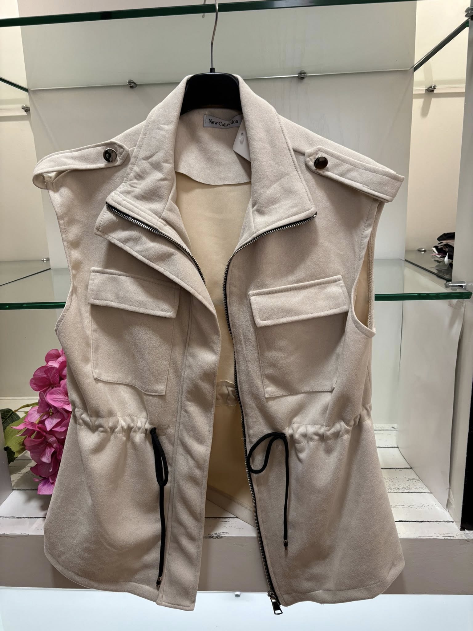 chaleco corto  cremallera