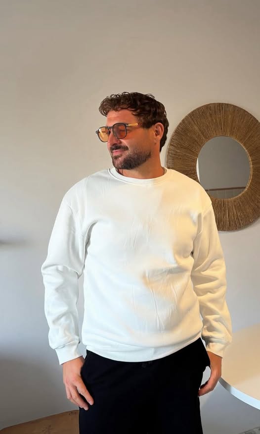 sudadera blanca hombre