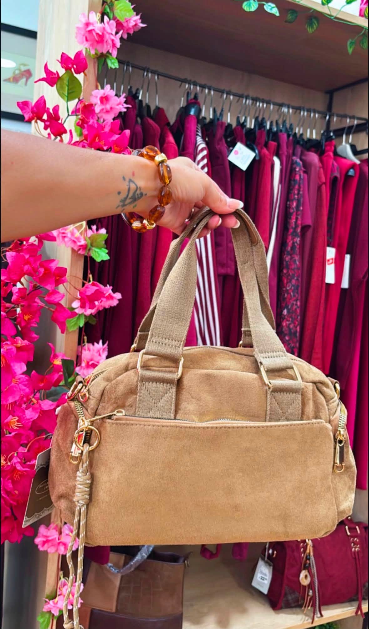bolso algodon beige