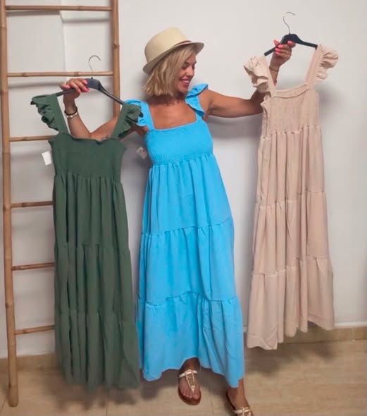 vestido cala verde