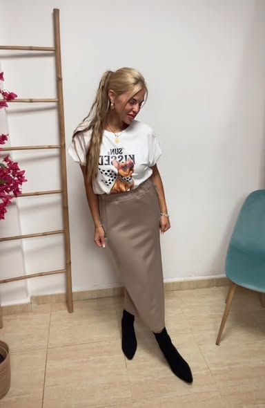 falda cargo taupe