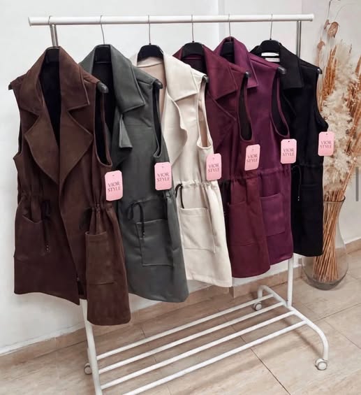 chaleco ante beige