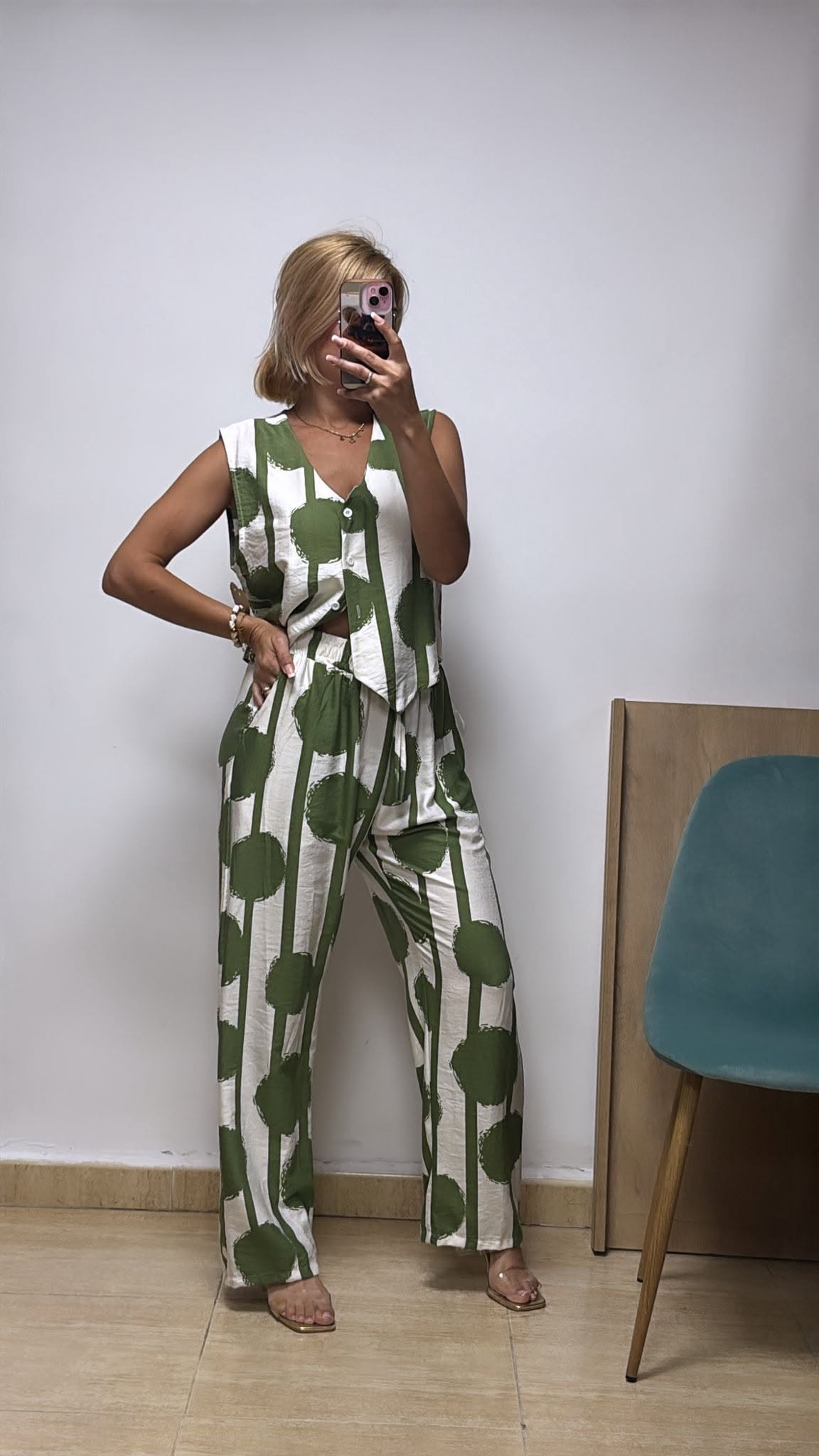 Conjunto verde lino