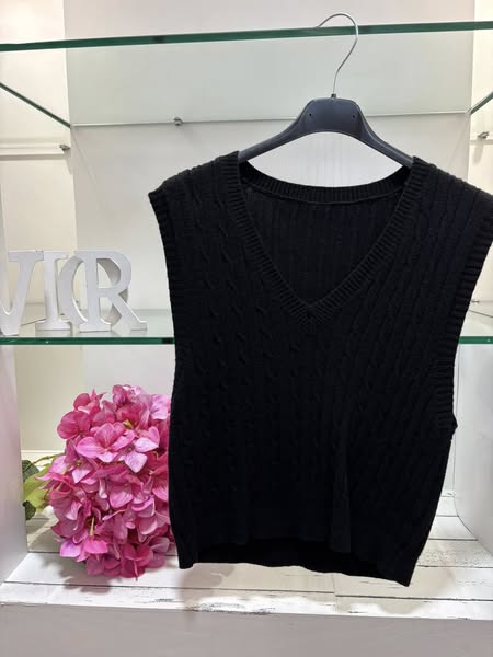 chaleco de punto color