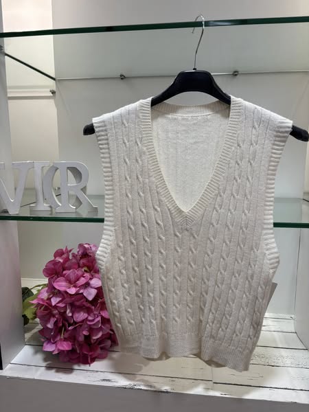 chaleco de punto color