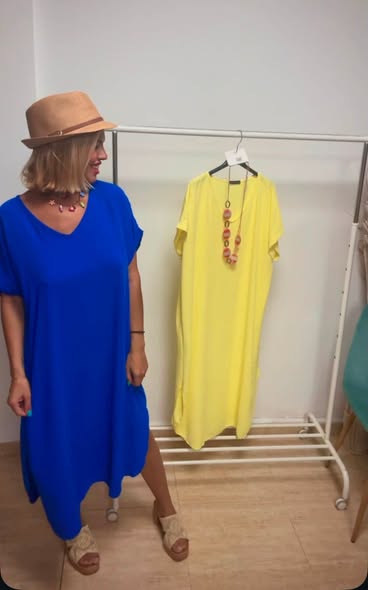 vestido saco azul