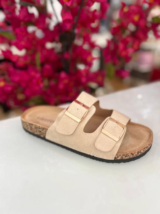Sandalias doble billa beige