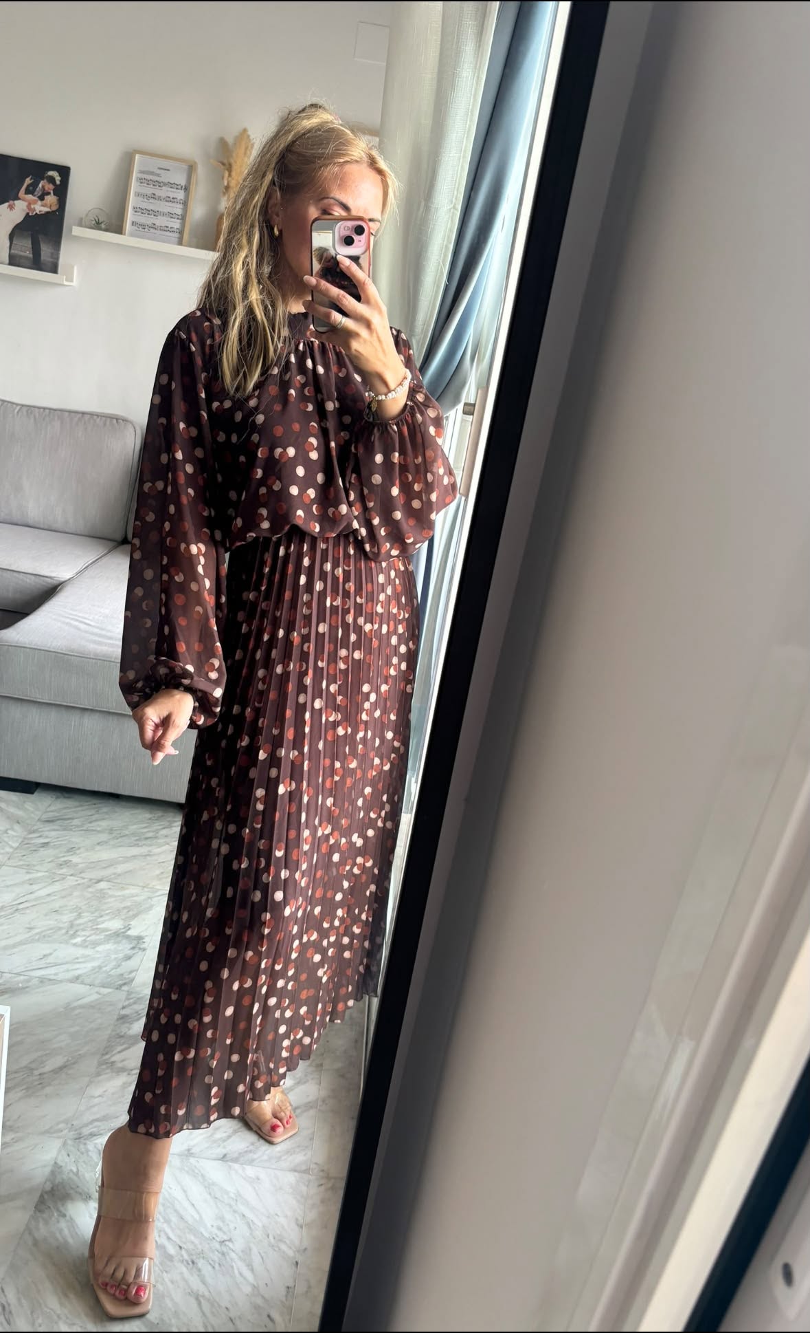 vestido gasa topo